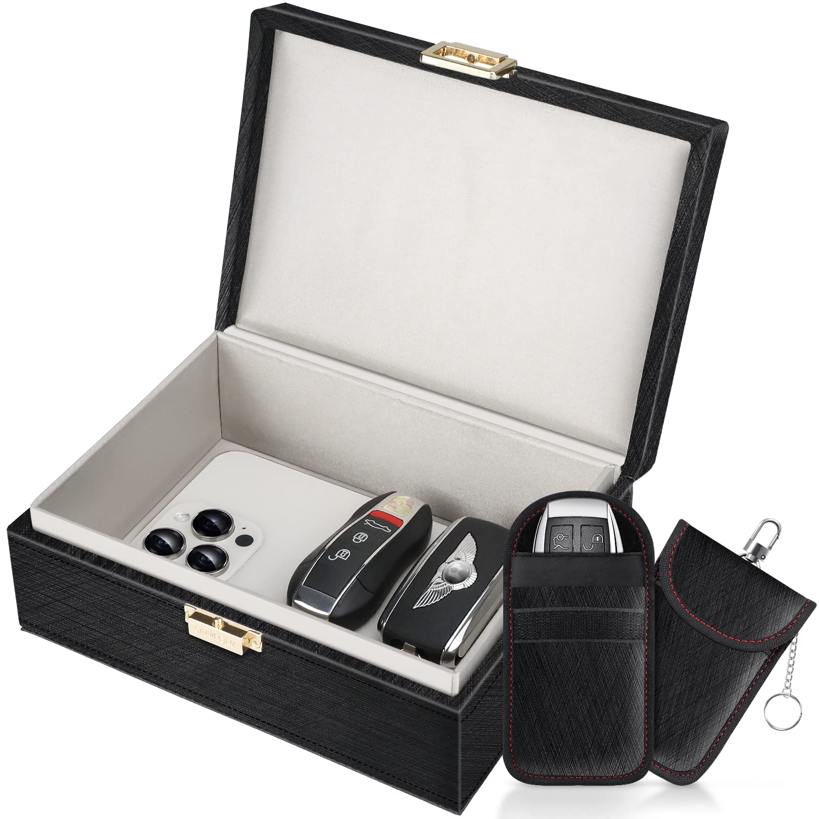 Buy Samfolk Faraday Box & Pouch 2 Pack, Faraday Box for Car Keys, Extra Large 16.3 x13.3x7.1 cm