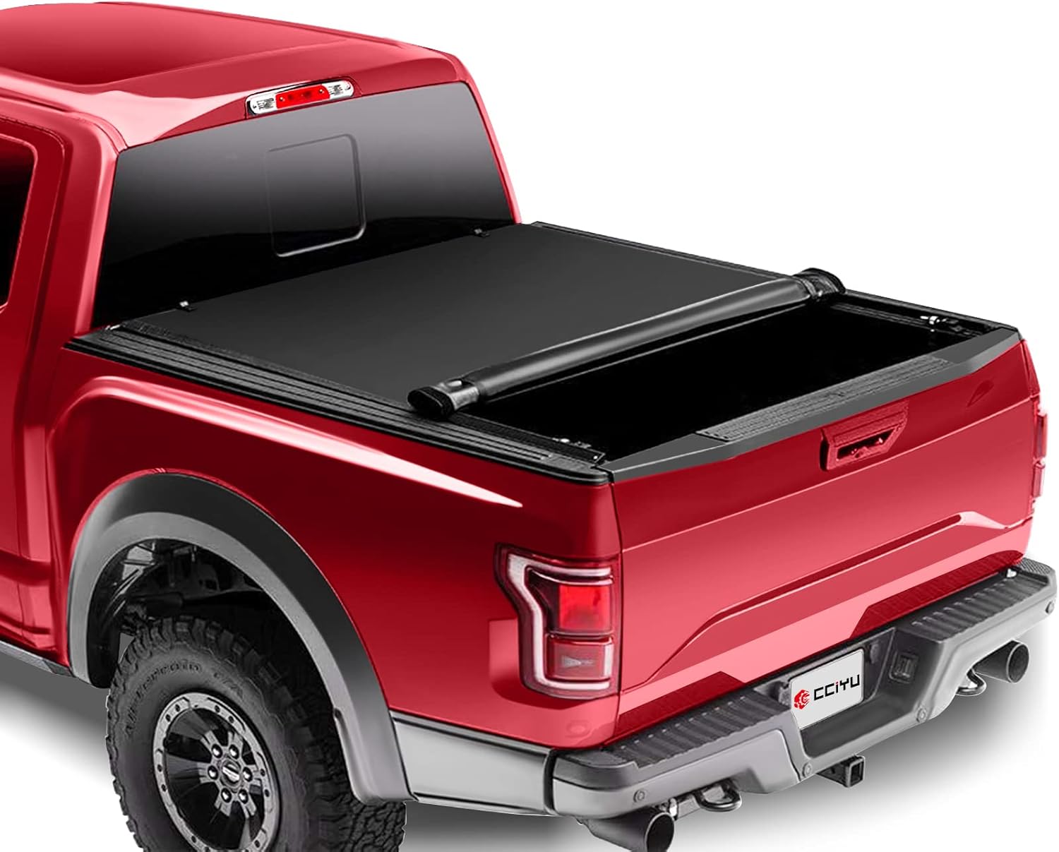 cciyu Soft Roll Up Truck Bed Tonneau Cover Fits for Toyota Tacoma 2016-2021 5FT Bed (60") Tacoma Accessories, Black