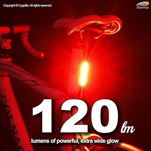 Miniatura 8 de Cygolite Hotrod - Luz trasera de bicicleta de 90 lúmenes, 6 modos nocturnos y diurnos, LED anchos y brillantes, compacto y elegante, resistente al