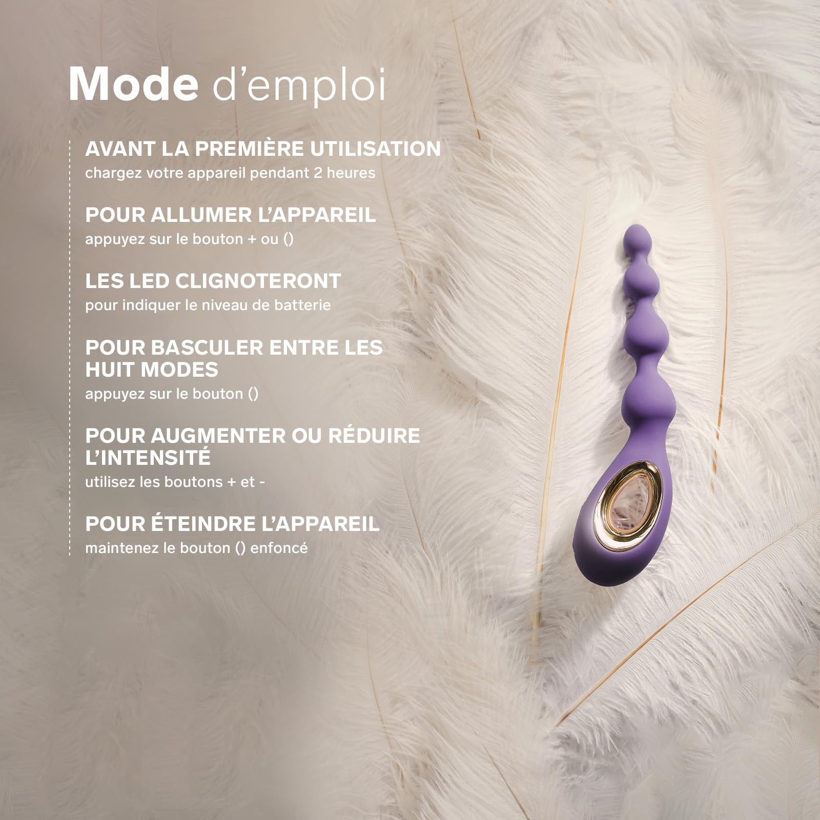 LELO SORAYA Beads Vibromasseur Anal avec Boules, Doté de la Technologie Bow-Motion et de 8 Modes de Plaisir, Perles Anales, Masseurs de Prostate, Black