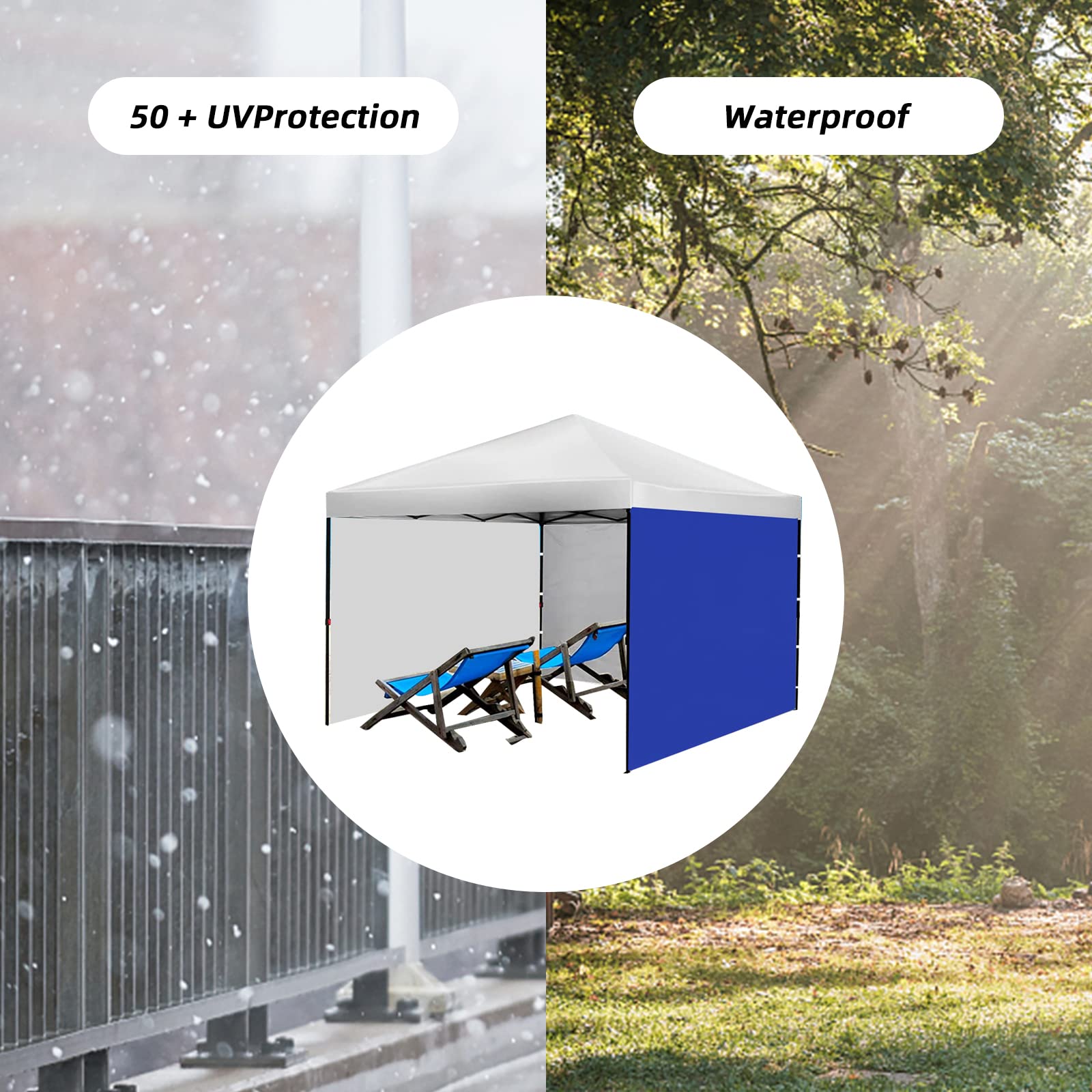 Seitenwände Für 3x3m Pavillon – 4-teiliges Set, Wasserdicht & Winterfest | Outsunny Seitenwand-Set In Hellgrau