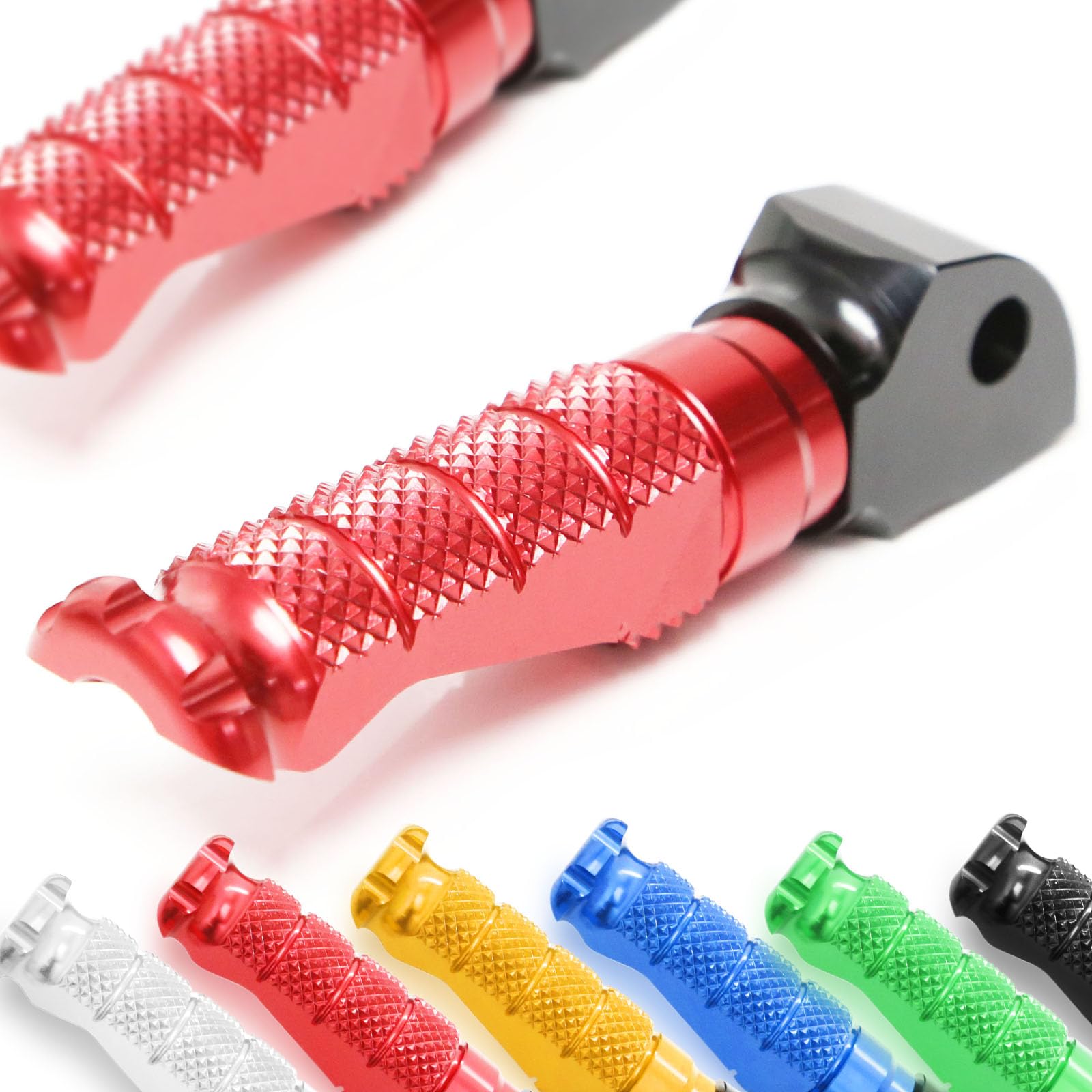 Amazon.com: MCMOTOPARTS R-FIGHT Red Rear Passenger Footpegs