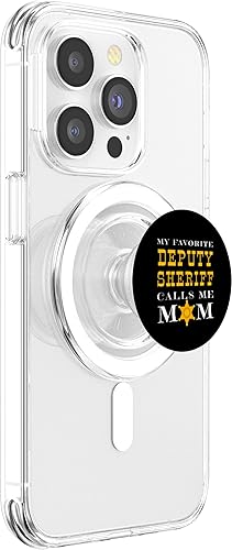 Miniatura 9 de My Favorite Deputy Sheriff Calls Me Mom Orgulloso Madre Badge PopSockets PopGrip Agarre intercambiable para teléfonos y tabletas