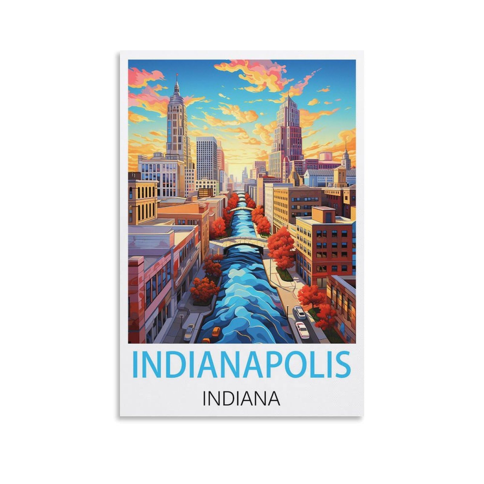 Vintage Metal Tin Sign Funny Retro,Indianapolis Indianas,Tin Sign Retro Wall Art Poster for Home Man Cave, Cafe Bar Wall Decor 30x40cm