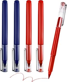 Everlasting Checking Pencils Red & Blue Erasable Correcting Pencils with Erasers for Checking Map Marking Coloring Tests Grading 4 Pack