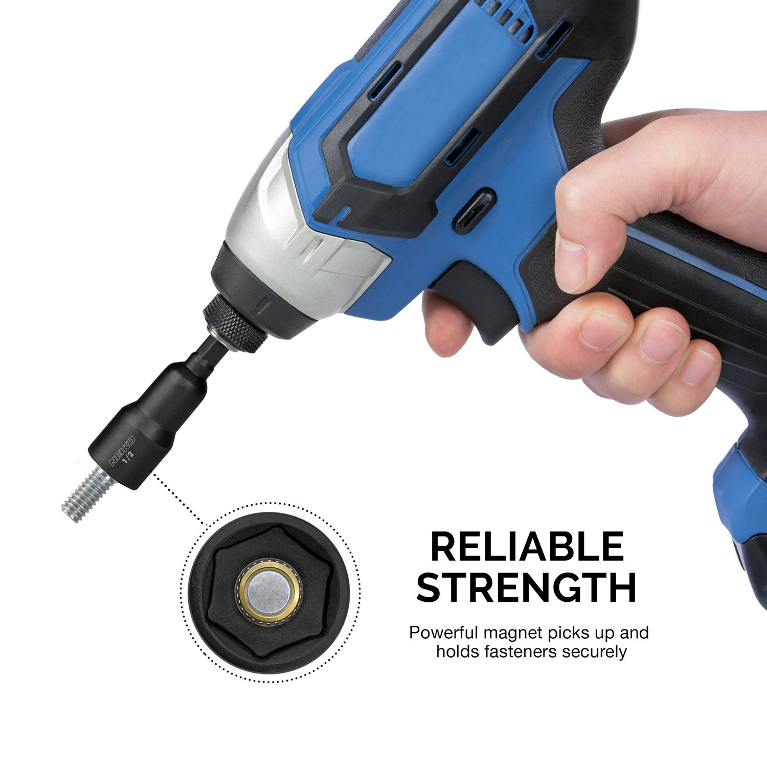 NEIKO Magnetic Nut Driver Set - 6 Piece Impact Set -3