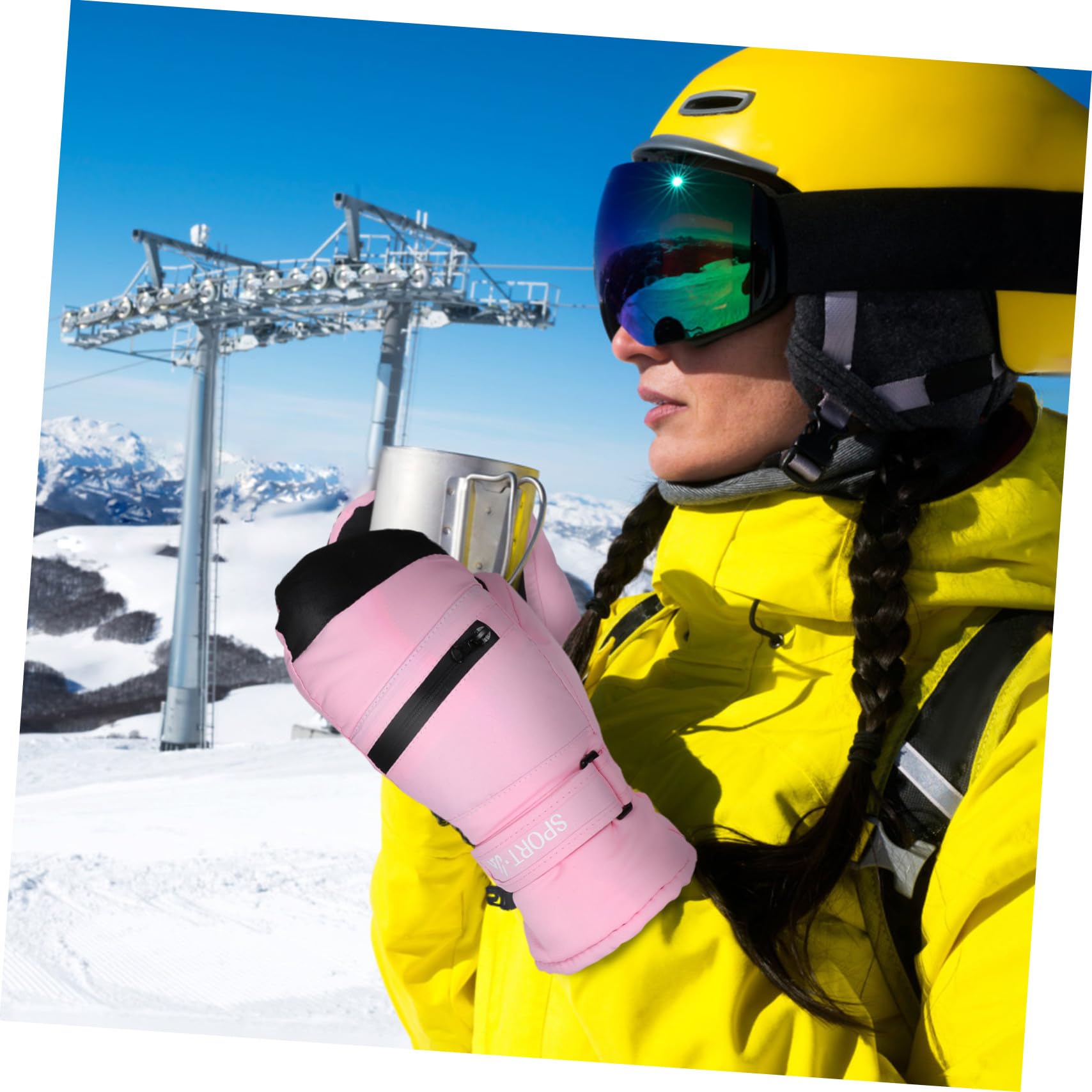 TOYANDONA Guanti Neve Impermeabili e Antivento Guanti Termici Invernali Touchscreen per Sci Escursionismo Corsa e Passeggiate all