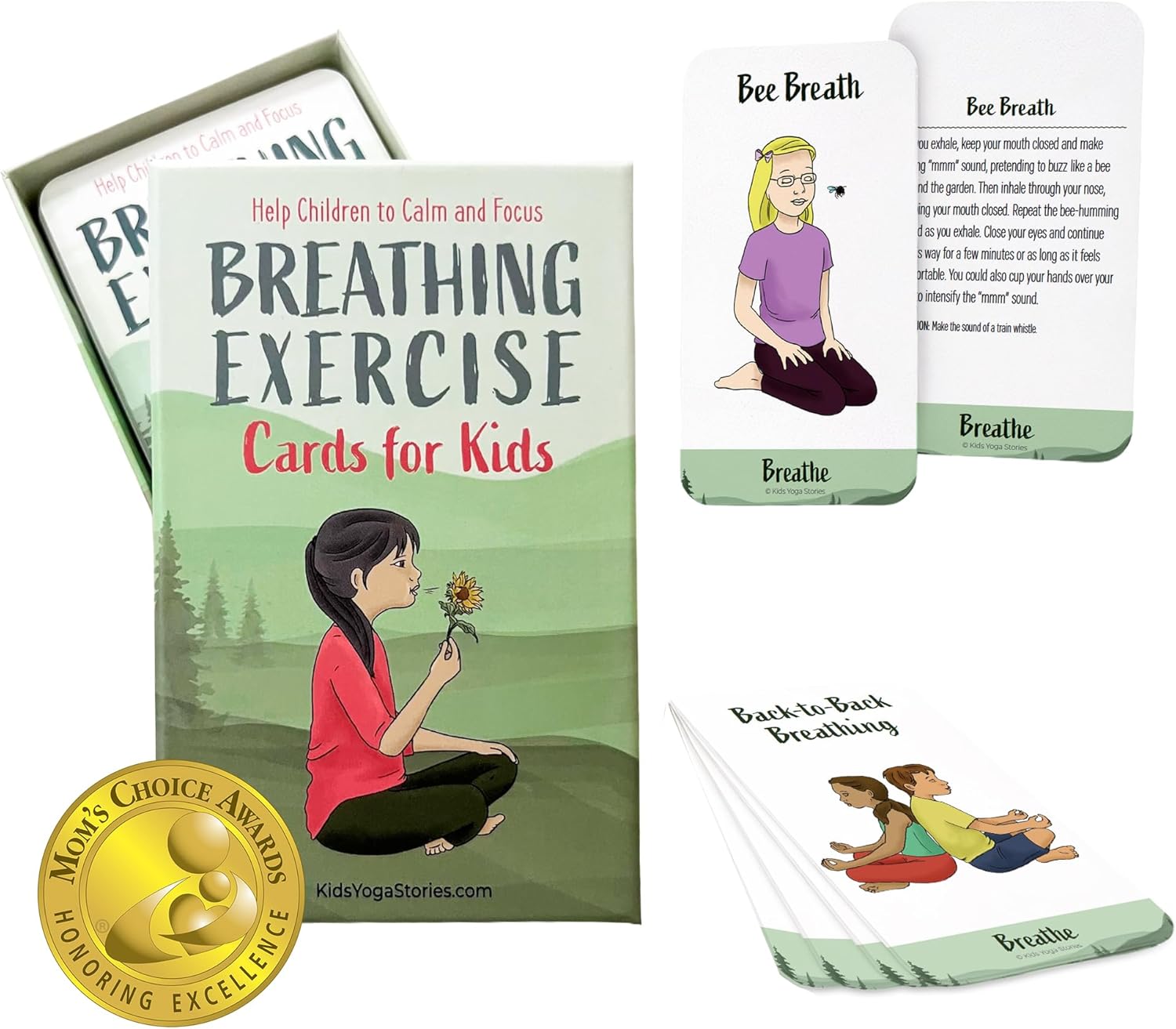 Breathing Exercise Cards for Kids, Deck for...