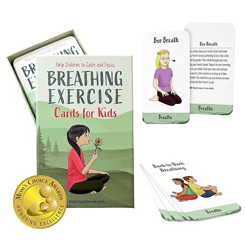 Breathing Exercise Cards for Kids, Deck for Classroom, Calm Down