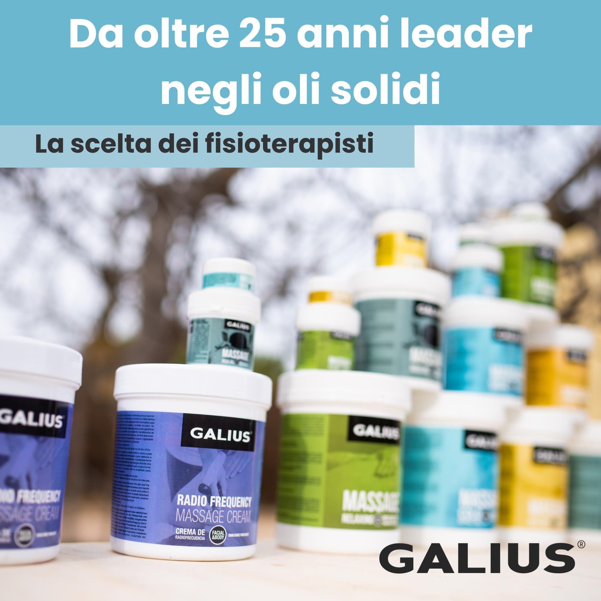 Galius - Olio Essenziale Solido Effetto Freddo - Oli Essenziali per Professionisti del Massaggio e Atleti - Olio Corporeo con Arnica - Allevia Stress e Tensioni Muscolari - Aroma Rinfrescante 1000ml