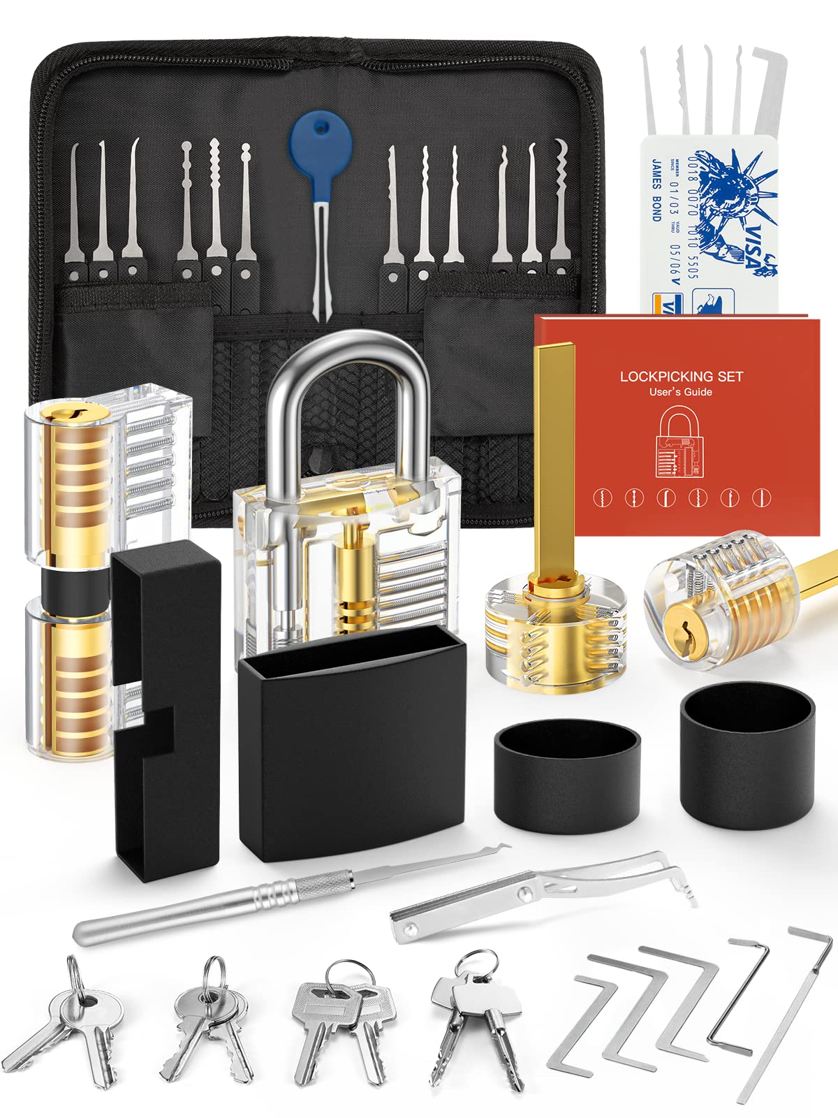 Buy FAHEFANA 38Piece Lock Picking Set, [2022 Difficulty Upgrade] Lock