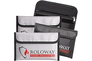 ROLOWAY 4-Pack 5" x 8" Small Fireproof Bag