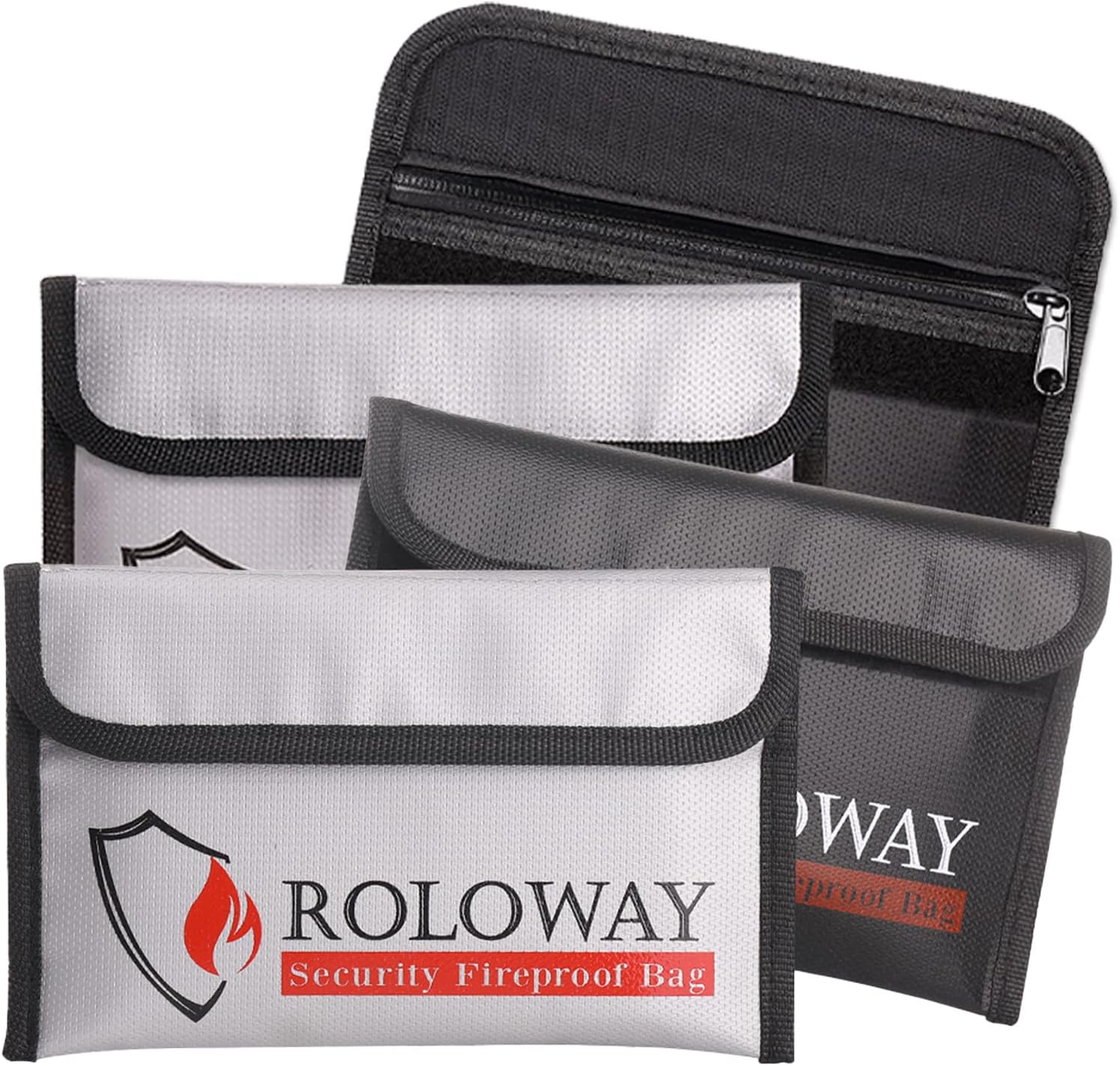 ROLOWAY Small Fireproof Bag (5 x 8 inches), NonItchy