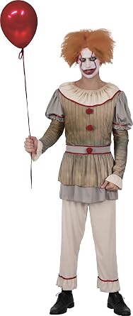 Ciao - Horror Creepy Clown Mens Costume One Size, Multicolor, 16071