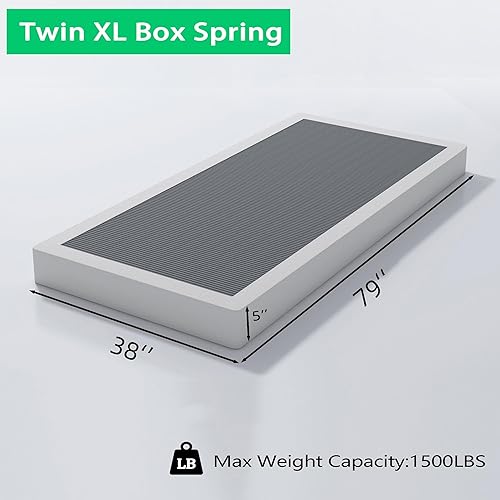 Miniatura 35 de ALDRICH Base de colchón de metal resistente de 5 pulgadas, capacidad máxima de peso de 3000 libras, antideslizante, sin ruido, fácil de montar, 5