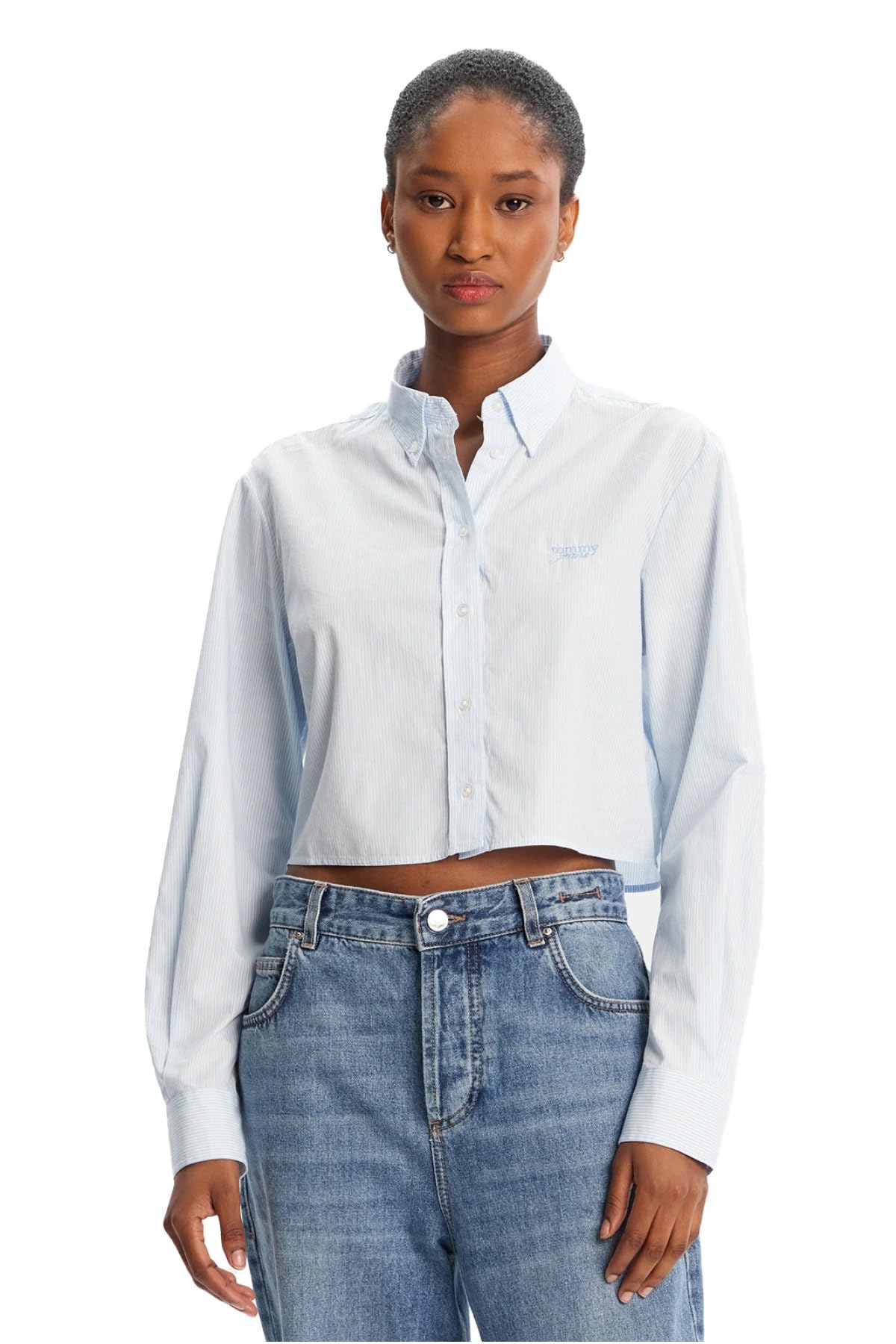 Tommy Hilfiger TJW REG CROP STRIPE POPLIN SHIRT Gömlek Kadın