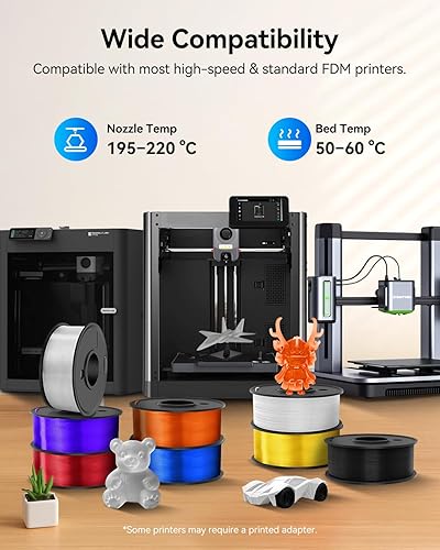 Miniatura 7 de JAYO Filamento PLA+ de 0.069 pulgadas, filamento PLA Plus para impresora 3D de 2.4 lbs, precisión dimensional +- 0.001 in, filamento herido
