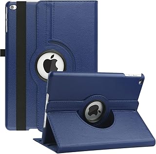Rotating Case for 9th Generation Case 2021 / iPad 8th Generation 2020 / 7th Generation 10.2" 2019, 360 Degree Rotating Multi-Angle Viewing Folio Stand Case with Auto Sleep/Wake Feature (Navy Blue)