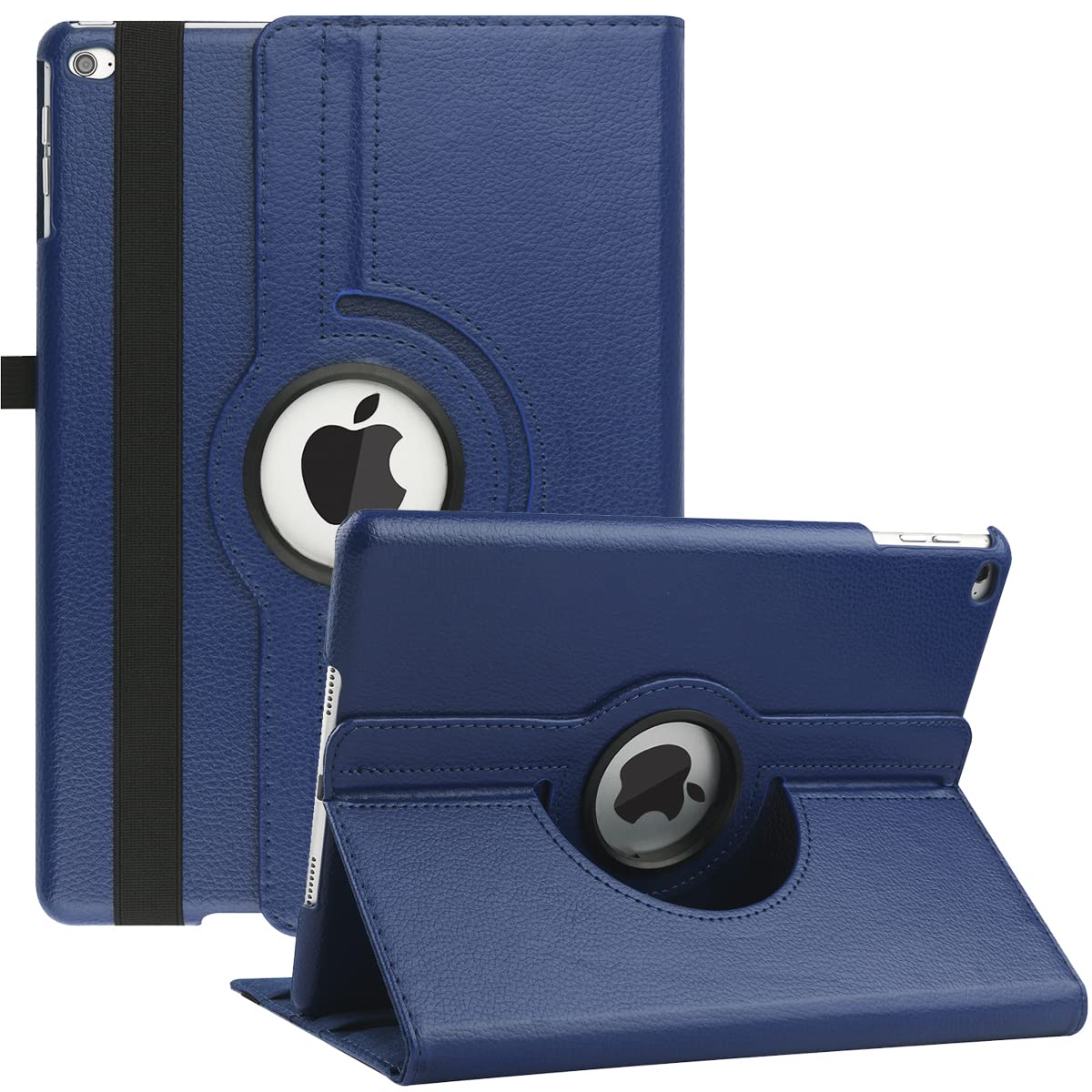 Rotating Case for iPad 9th/8th/7th Generation 10.2" (2021/2020/2019), 360 Degree Multi-Angle Viewing Folio Stand With Auto Sleep/Wake Feature (Navy