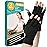 Cedcoe 2 Pairs Arthritis Gloves Fingerless Compression Gloves for Relieve Hand Pain, Rheumatoid, Osteoarthritis, Tendonitis, Carpal Tunnel for Women and Men to Daily Work (Black, Small)