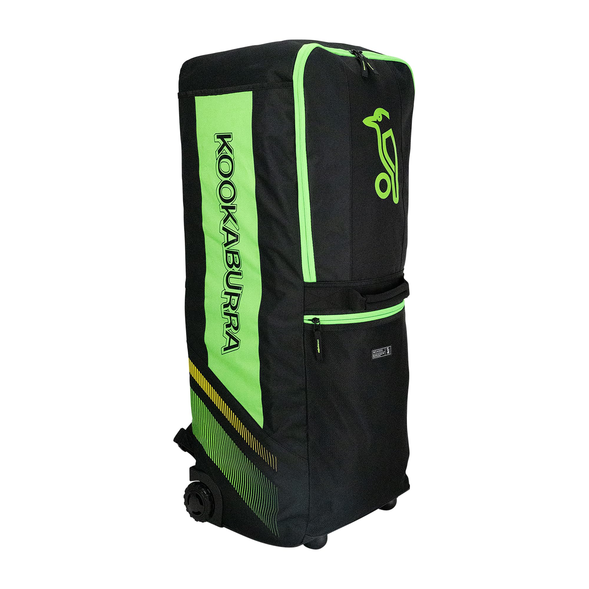 KOOKABURRA WD4000 Wheelie Duffle Bag – Cricket Kit Bag with Detachable Straps, Bat Sleeves, Heavy-Duty Wheels & Padded Airflow Straps - 900mm x 300mm x 300mm