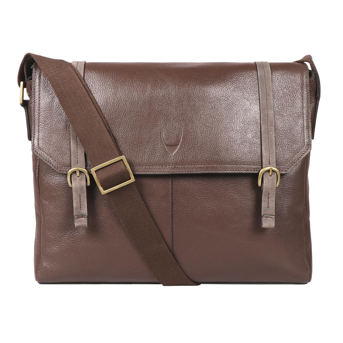 hidesign Men's Western Casual Leather Brown Solid Messenger Bag-picture-17