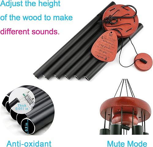 Miniatura 3 de Regalos de condolencias por la pérdida de un ser querido, campanillas de viento conmemorativas para papá, mamá, campanillas de viento conmemorativas