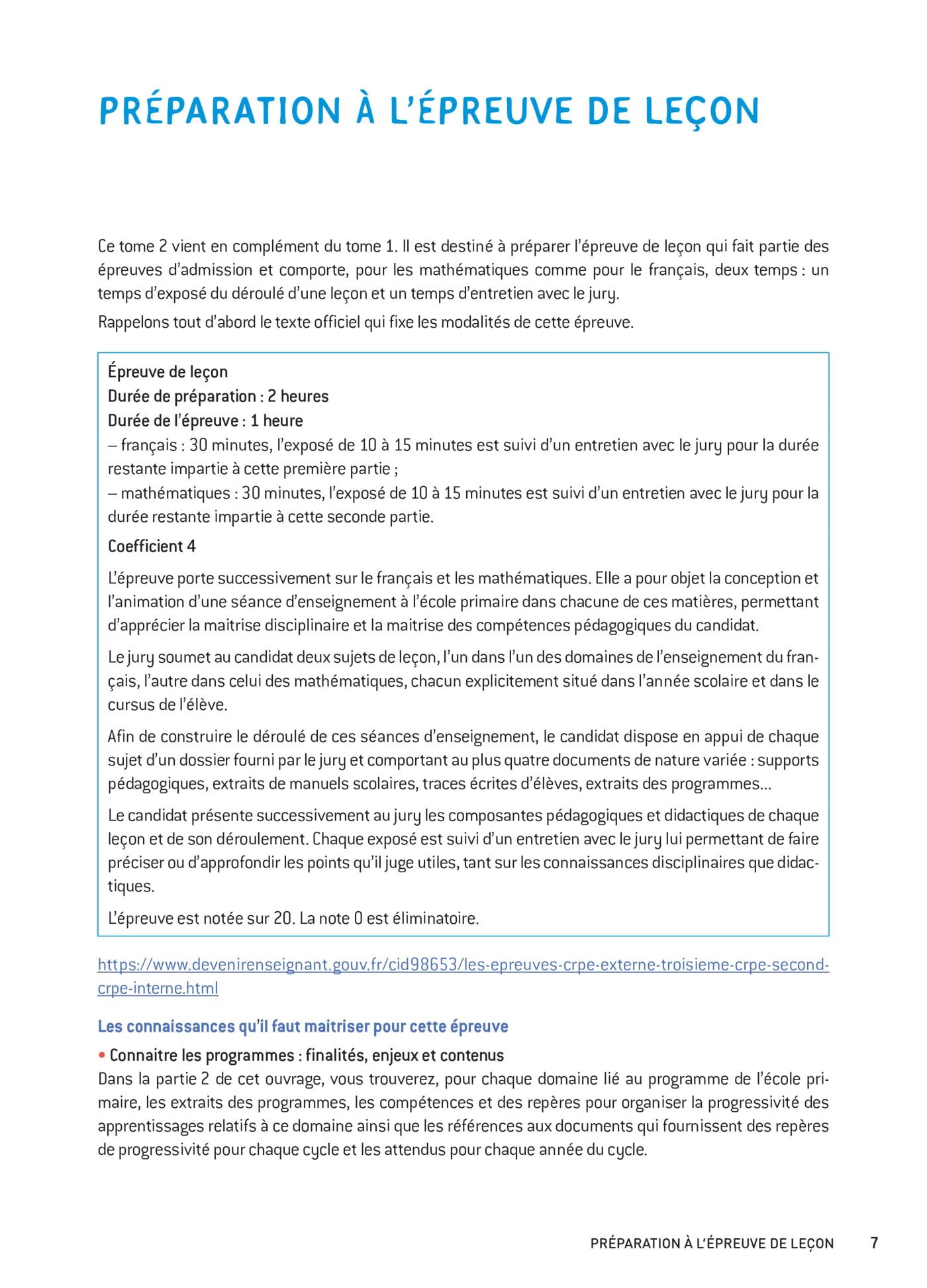 Mathématiques - CRPE 2026-2027 - Epreuve orale d'admission