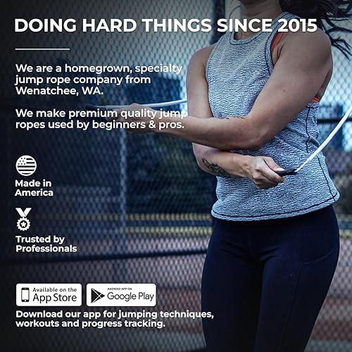 Miniatura 4 de Elite Jumps - Do Hard Things 1 Beaded Jump Ropes  Crossover Jump Rope for Your Exercise Equipment  Segmented Jump Rope