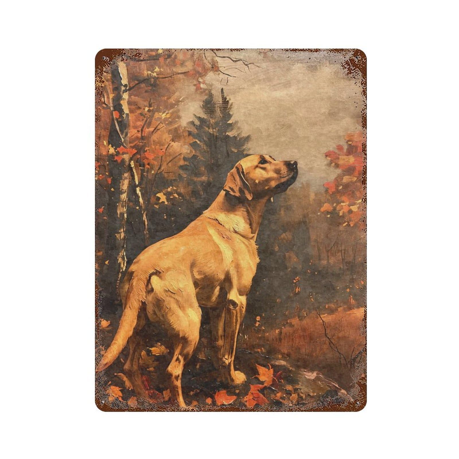 Vintage Labrador Retriever Retro Metal Sign 15.7"x11.8", for Pub, Kitchen And Man Cave Decor, Retro Wall Decor