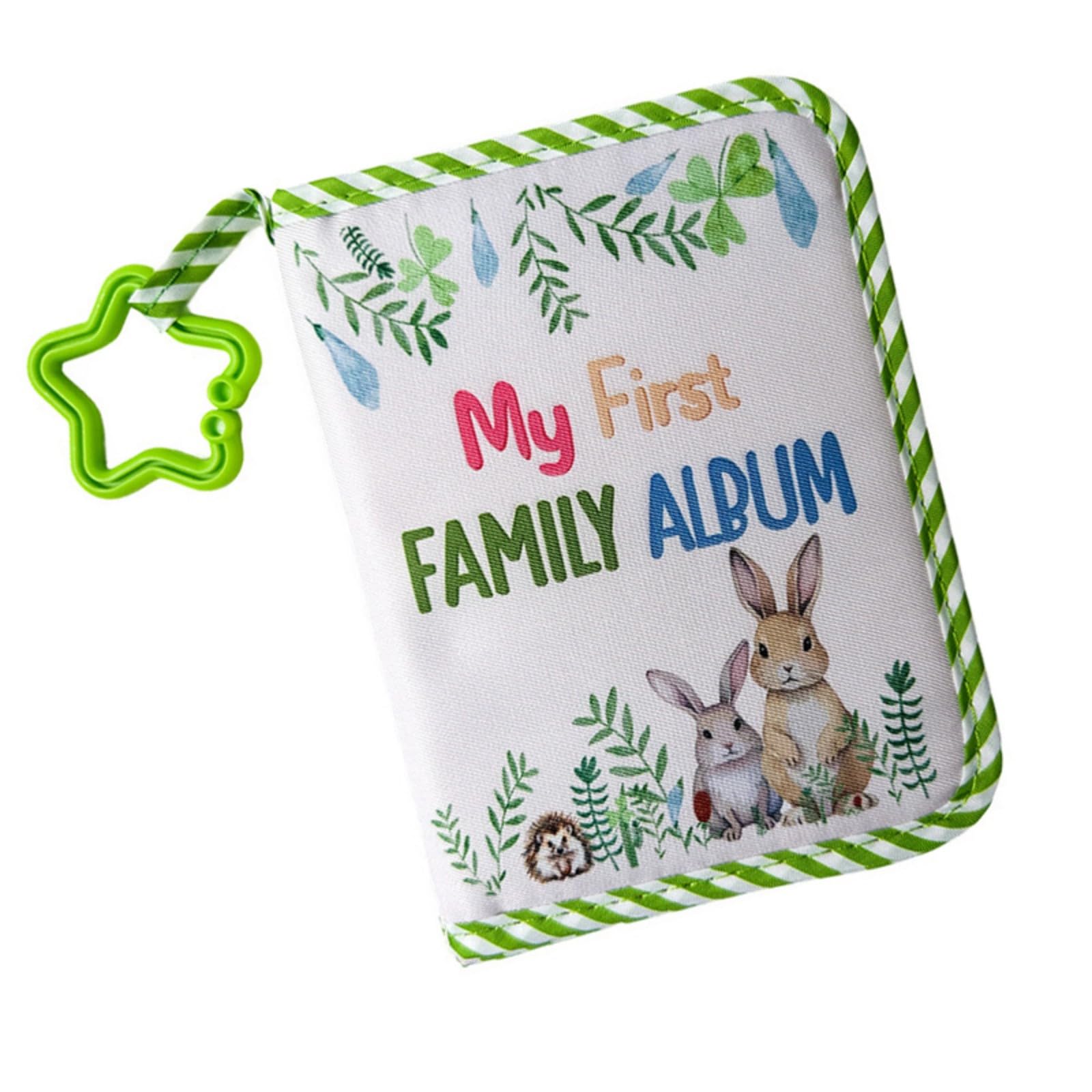 My Firsts Family Photo Album for Baby, 4×6 Baby Photo Album, Soft Toddler Pictures Albums with Mirrour for Newborns Cloth