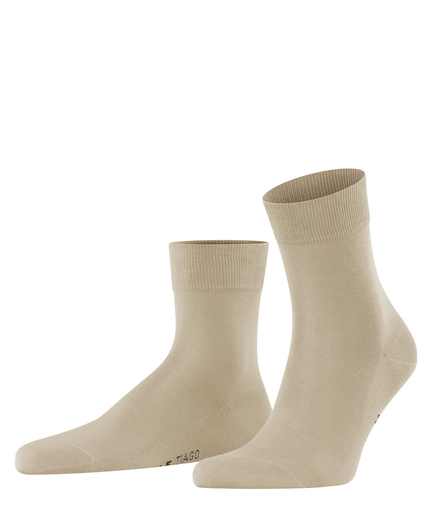 FALKE Men's Tiago M Sso Fil D'Écosse Cotton Plain 1 Pair Socks, Beige Silk 4097, 7-8