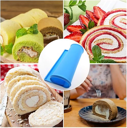 Miniatura 7 de Swiss Roll - Bandeja de silicona para tartas, bandeja para rollos de gelatina, alfombrilla antiadherente para hornear