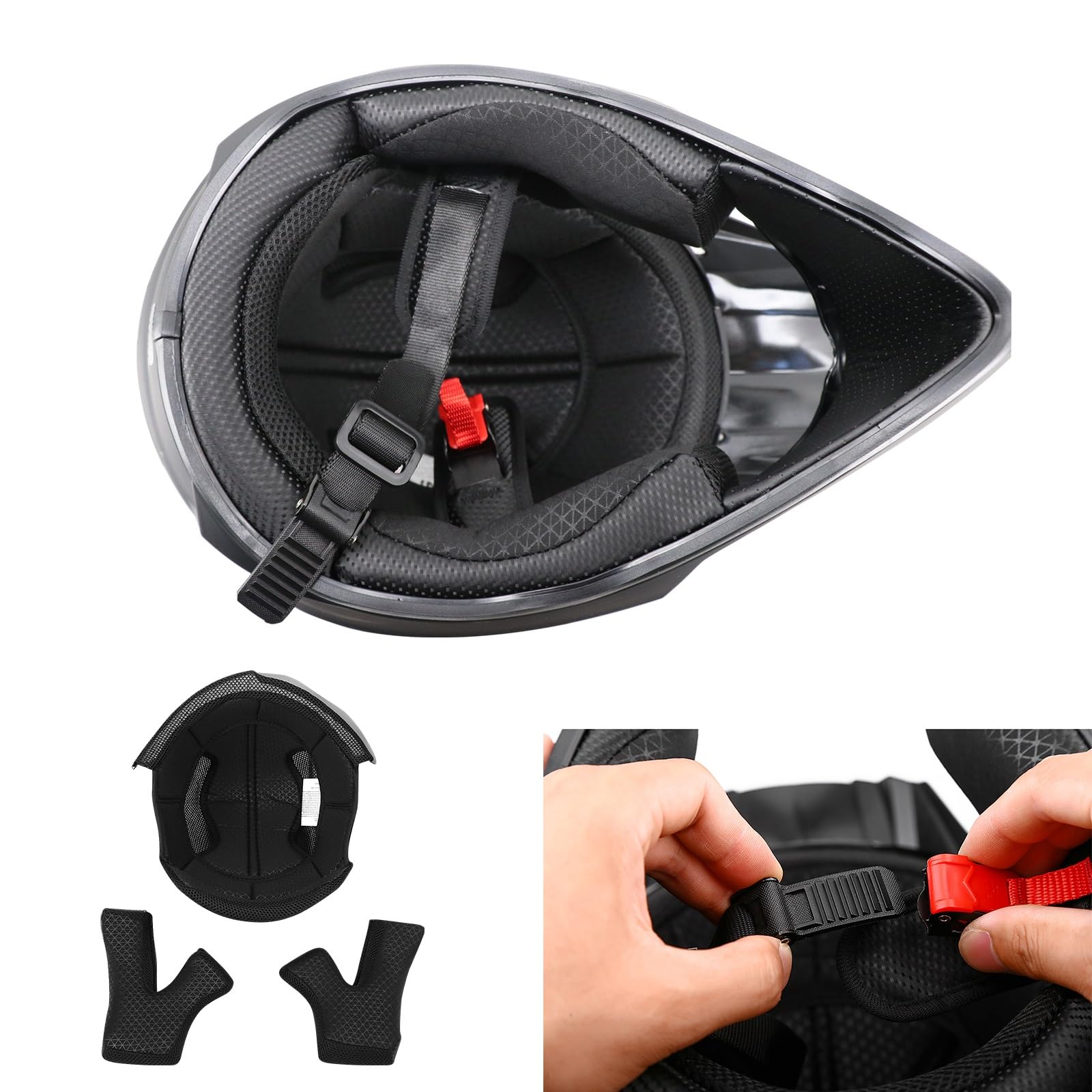 MTB Helm Fullface Downhill Motorradhelm Kinder, Jugend Herren Crosshelm Erwachsener Motocross Für Quad Enduro ATV Schutzhelm Mountainbike Bergbuggy Sport Schutz, Mit Handschuhe Brille