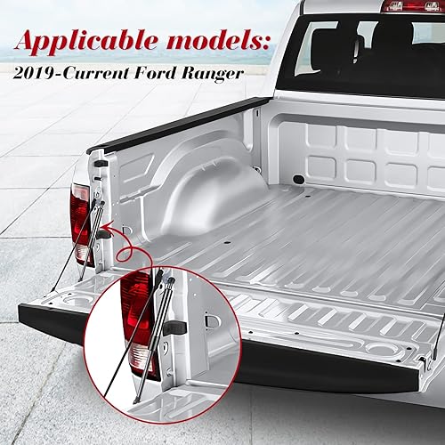 Miniatura 5 de Vepagoo Asistencia para portón trasero de camión 43206 para Ford Ranger 2019 2020 2021 2023 2024 Amortiguador de choque para puerta trasera suave
