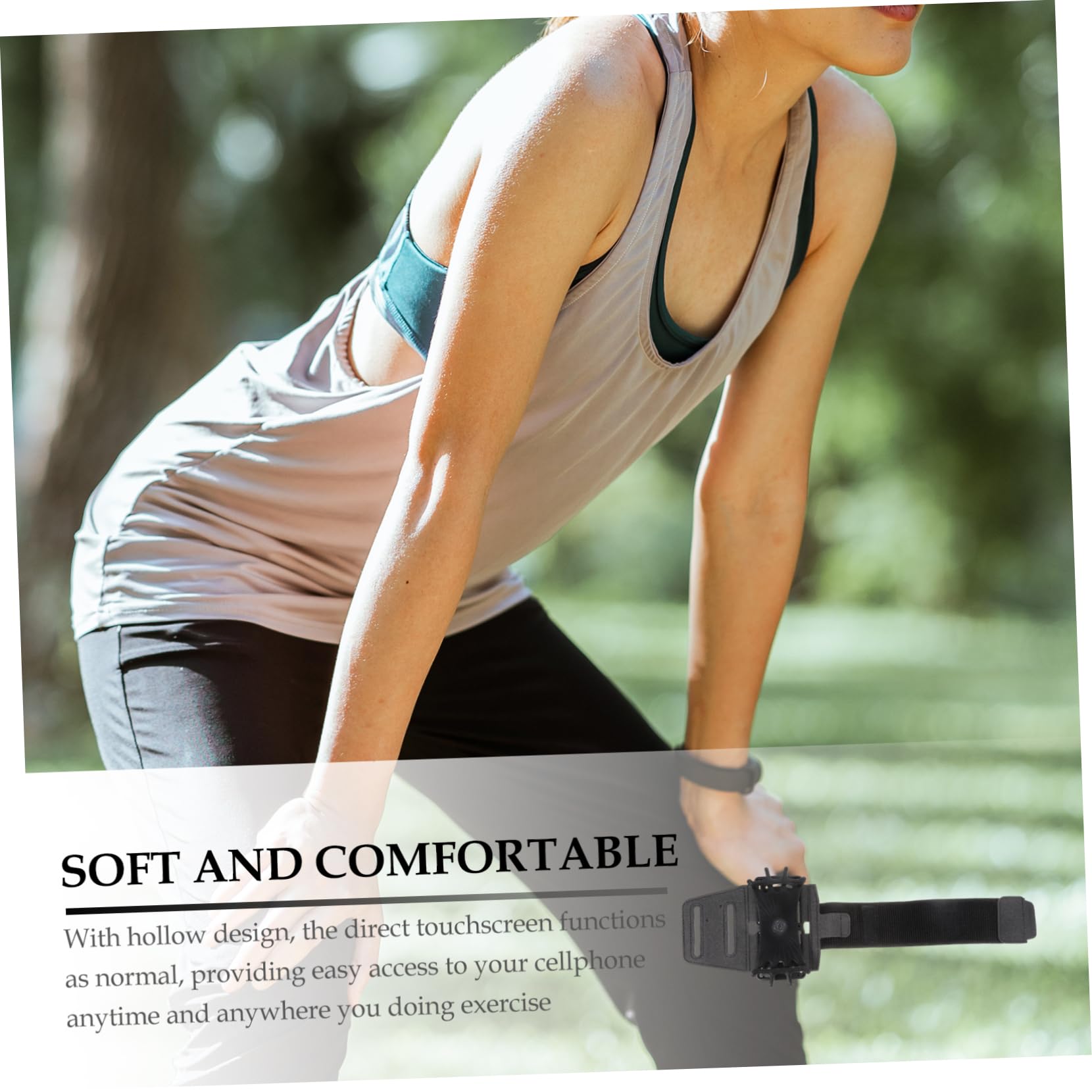 Uonlytech 4pezzi Phone Arm Band Per Corsa e Attività All Aperto Bracciale Mobile Traspirante Compatibile Con Smartphone Design Antiscivolo Per Fitness e Sport