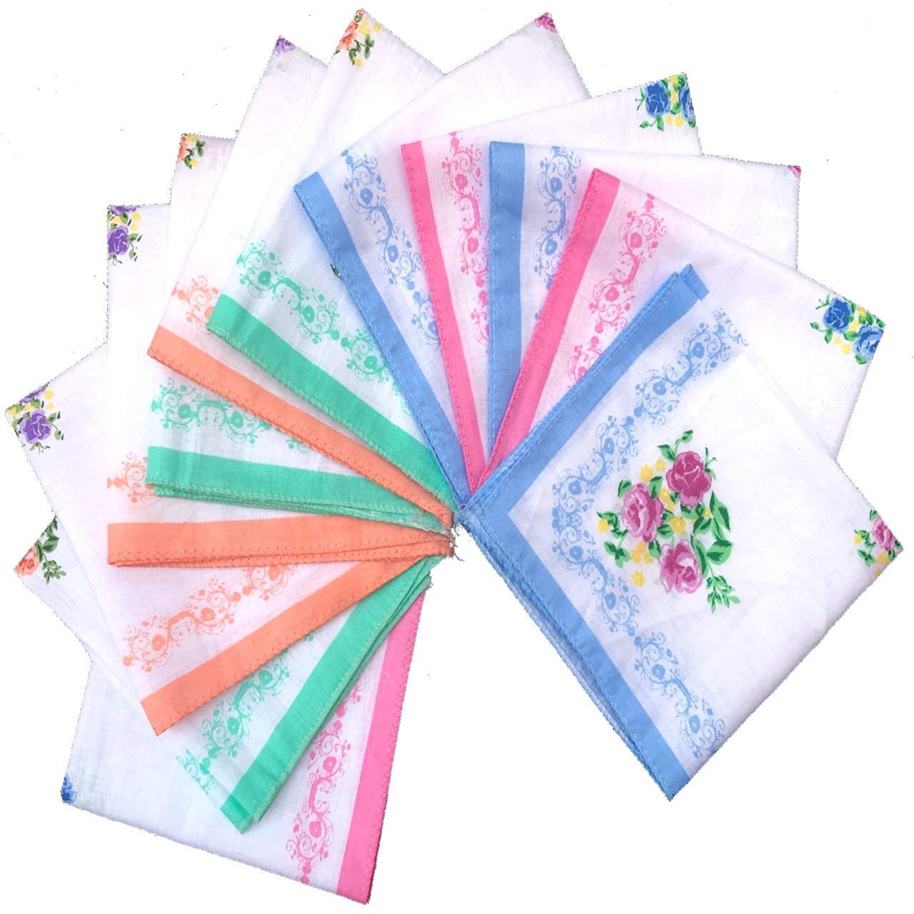 Potion - multicolor cotton ladies handkerchiefs hankies for women and girls-image-16