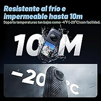 Vista 7 de Insta360 X4 Paquete estándar - Cámara de acción impermeable 360 de 8K, video de gran angular 4K, efecto de palo invisible para selfies, protectores