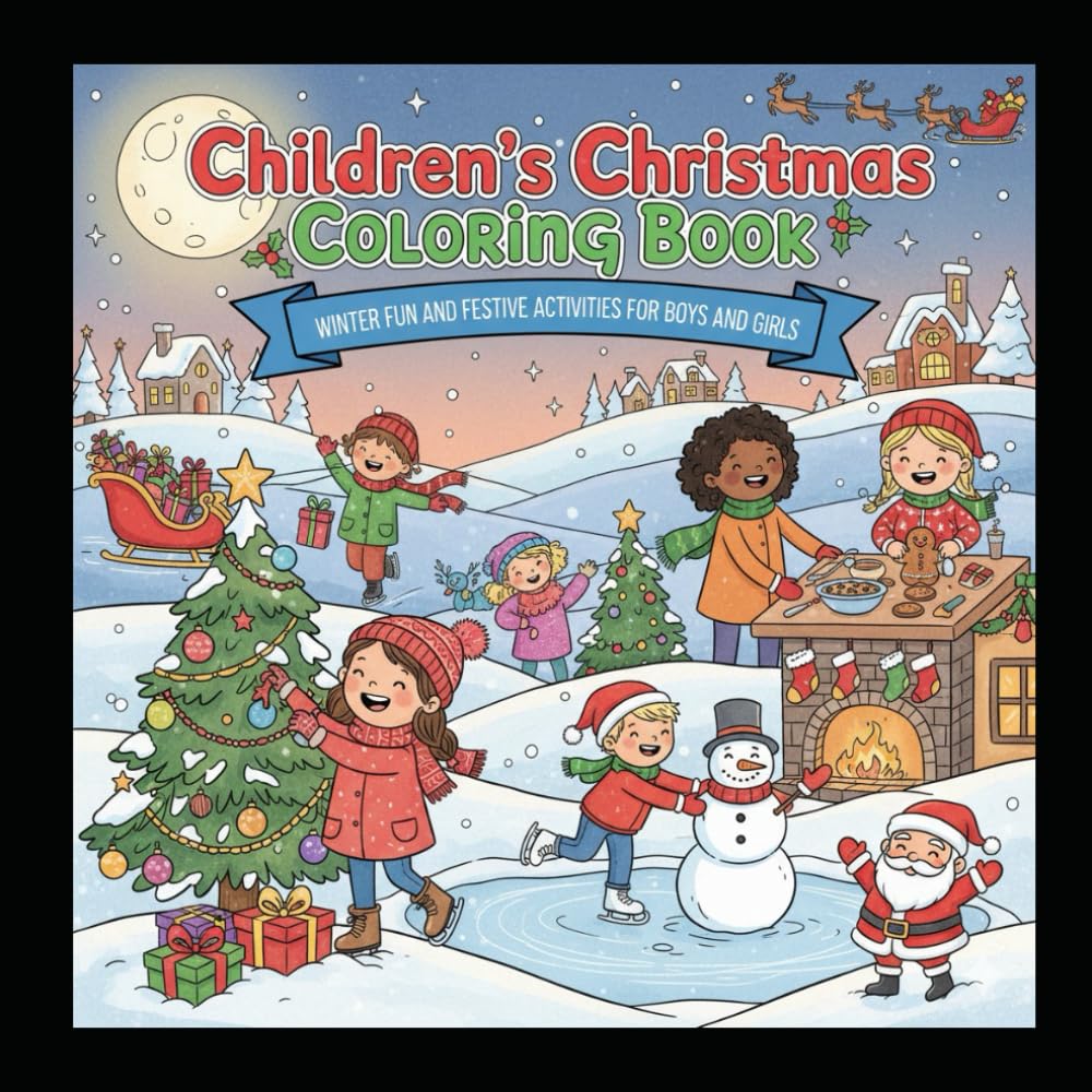 Children's Christmas Coloring Book: Winter Fun and Festive Activities for Boys and Girls