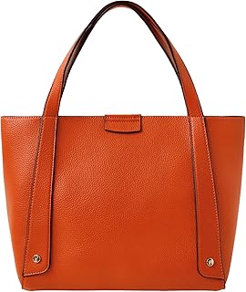 Accessorize London Women's Orange Evie Medium Handheld Bag| Satchel Bag for Work | Ladies purse | Stylish Shoulder Bag | G...