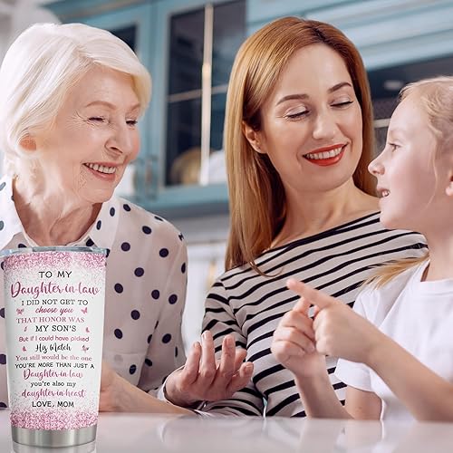 Miniatura 5 de ZANIION Vaso de regalo para nuera regalos para nuera ideas de regalo para nuera regalo de cumpleaños para nuera regalo de cumpleaños para nuera