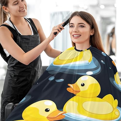 Miniatura 7 de Berenjena en textura blanca para hombre, delantal de peluquería para hombre, capa impermeable, vestido de peluquería 64.9 pulgadas x 55.1 pulgadas