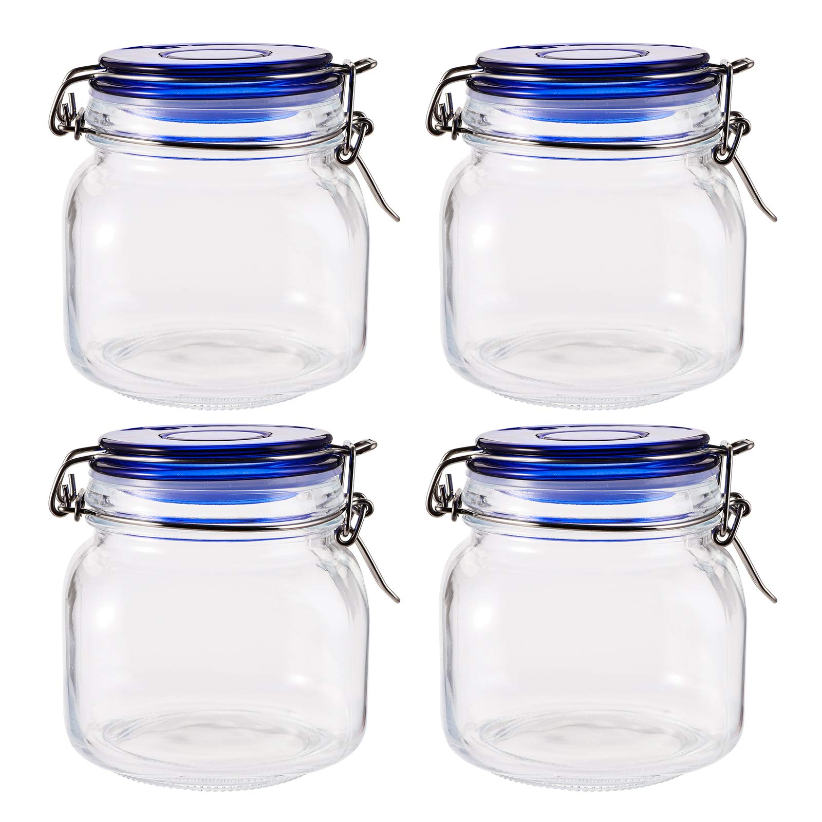 Buy TOPZEA 4 Pack Glass Food Storage Jars Containers with Lids, 25 Oz