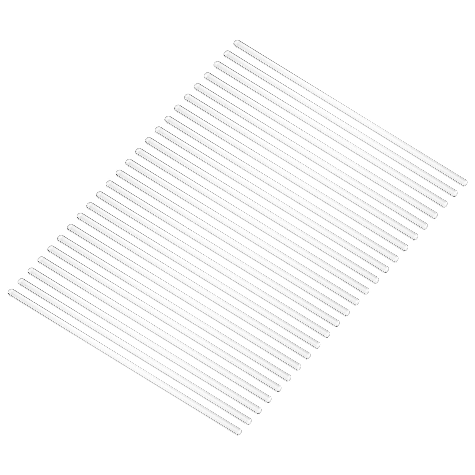 PATIKIL Varilla De Vidrio De Borosilicato, Varilla Mezcladora De Vidrio De 25Cm Y 8Mm De Diámetro Para Café Cócteles Y Laboratorio, 24 Unidades