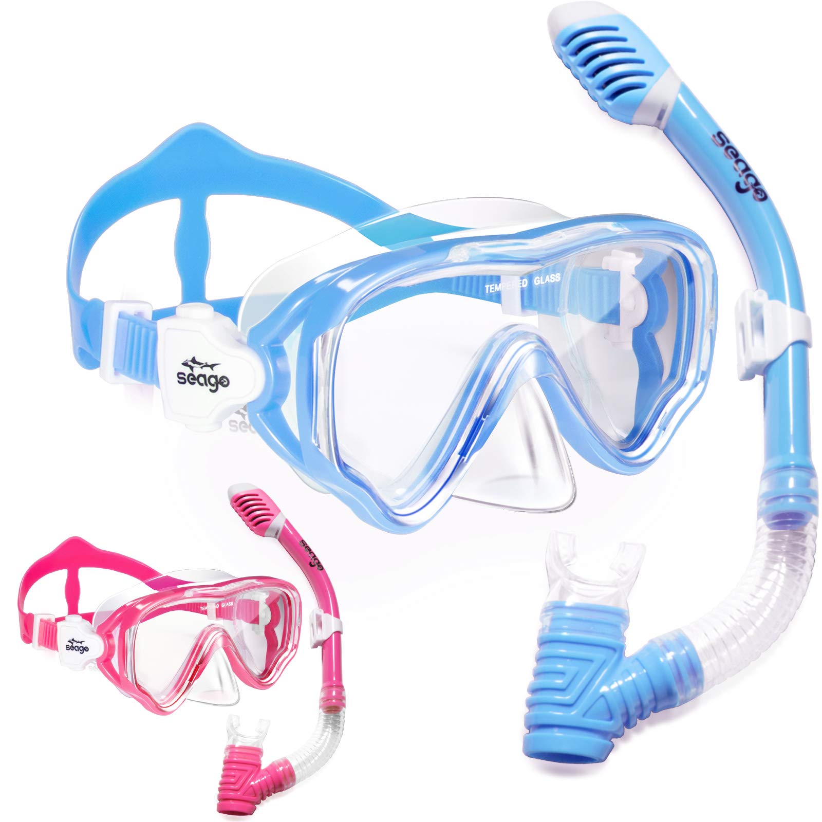 HiiPeak Snorkeling Gear For Kids, Goggles With Nose Martinique