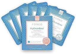 H2Overdose Advanced Collection 2.0 UFO-Activated Facial Mask, Hydrating Facial, Beauty & Personal Care, Hyaluronic Acid & Vitamin E, For All Skin Types, Dry skin & Flaky Skin, 6 Pieces in pack