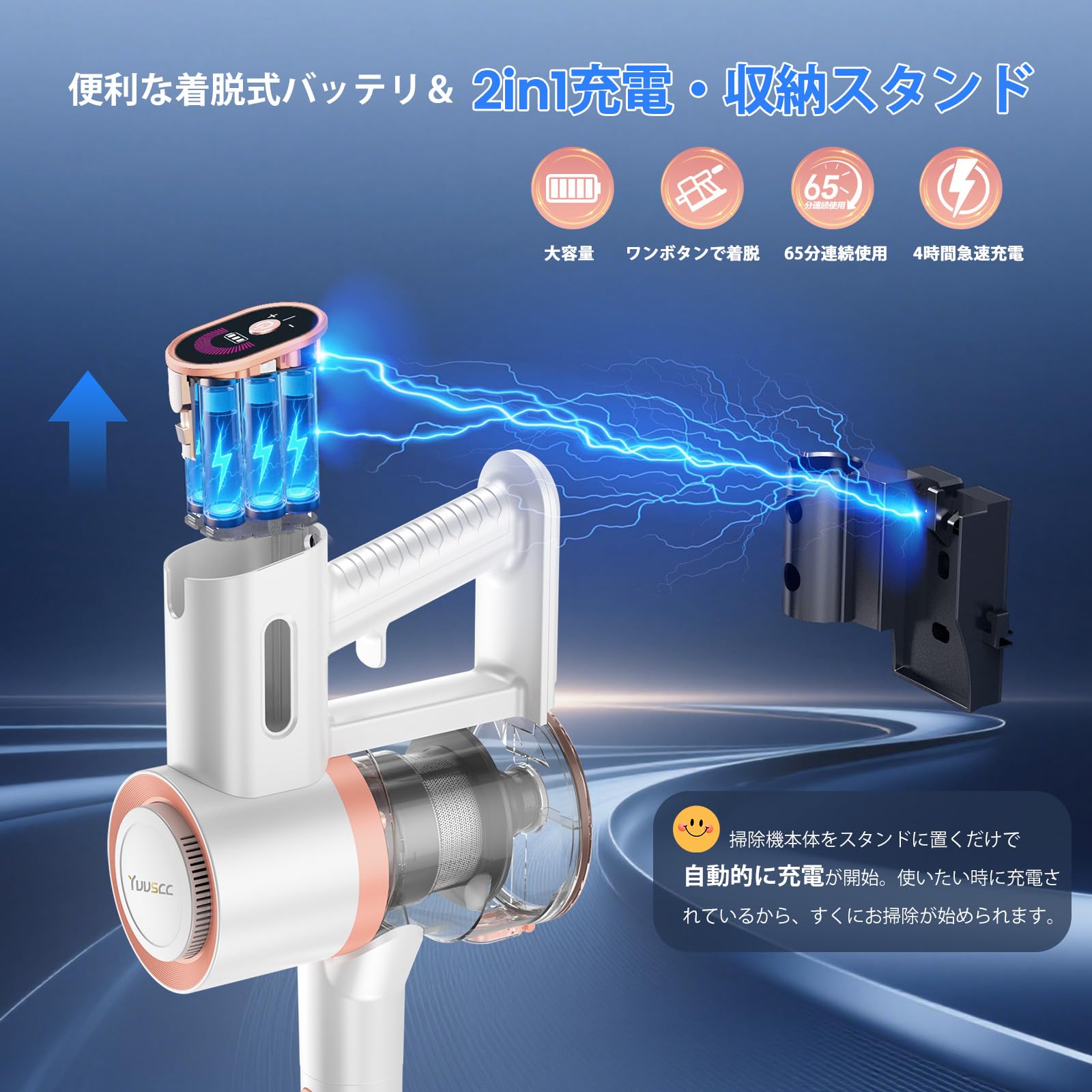 Amazon.co.jp: 掃除機 コードレス 2027年先行発売！61500Kpa超強力吸引