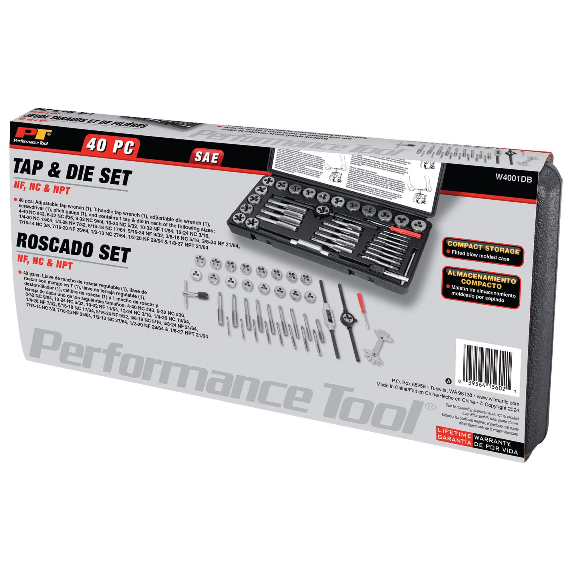 Performance Tool W4001DB 40-Piece SAE Tap and Die Set : Amazon.ca
