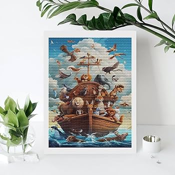 Amazon.com: VOSERY Animal Filled Noahs Ark Diamond Painting