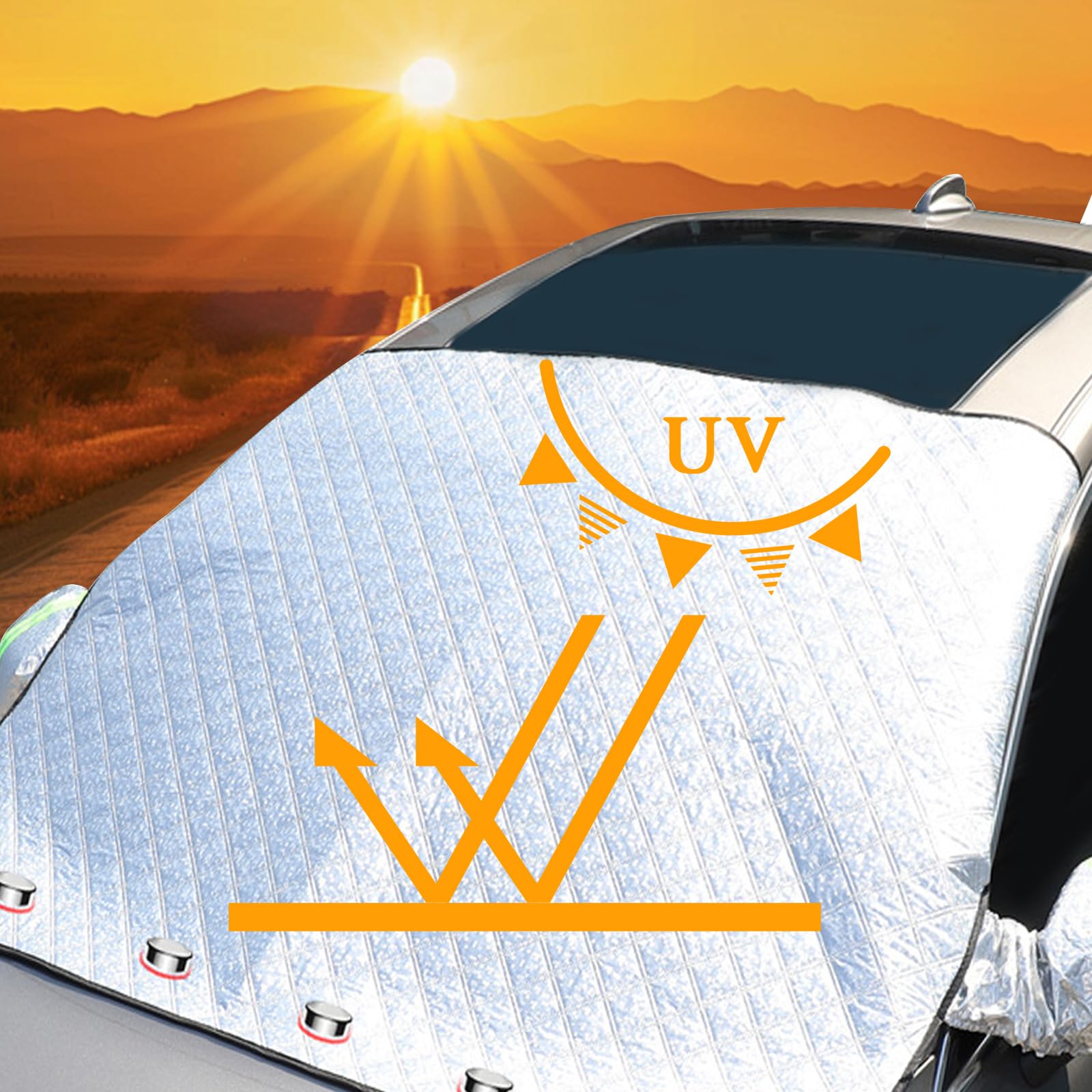 Copri Parabrezza Auto Magnetico Antighiaccio Protezione Anti Gelo Sole